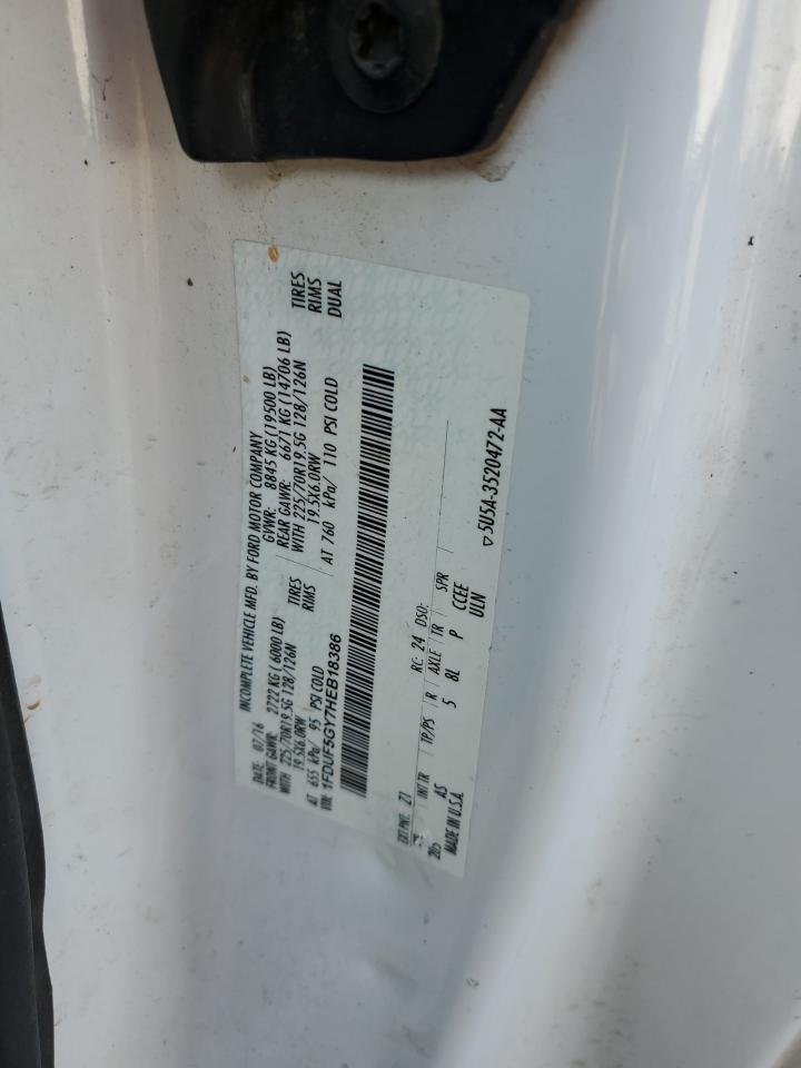 1FDUF5GY7HEB18386 2017 Ford F550 Super Duty