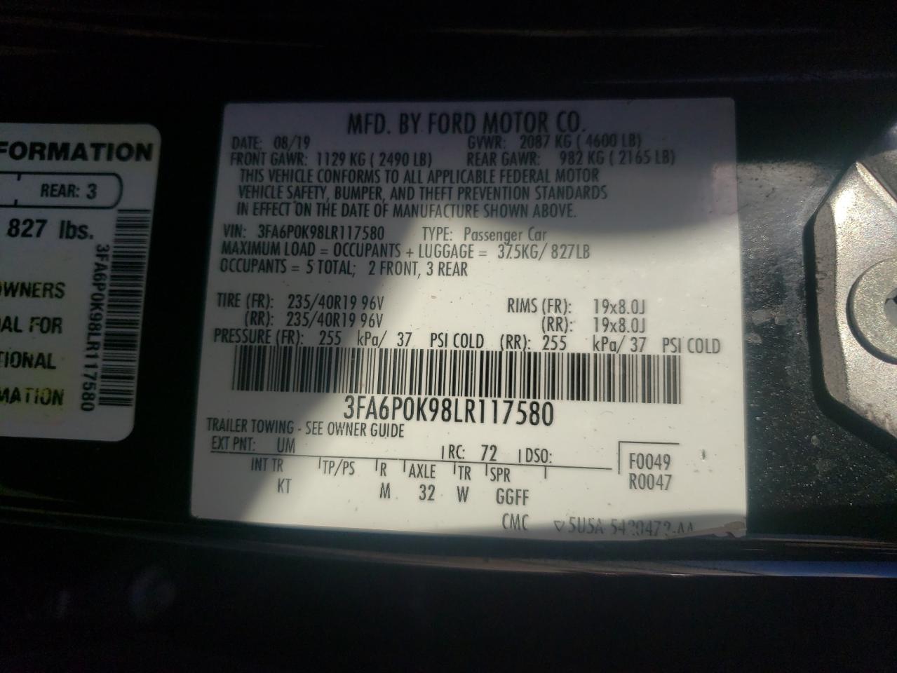 2020 Ford Fusion - Image 12