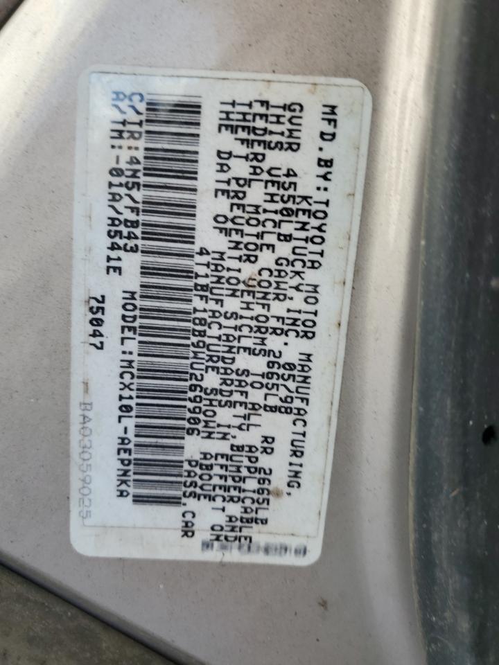 4T1BF18B9WU269906 1998 Toyota Avalon Xl