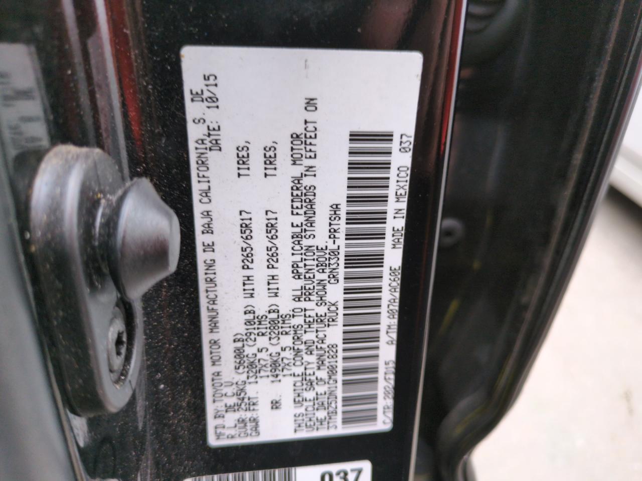 3TMBZ5DN1GM001828 2016 Toyota Tacoma Double Cab