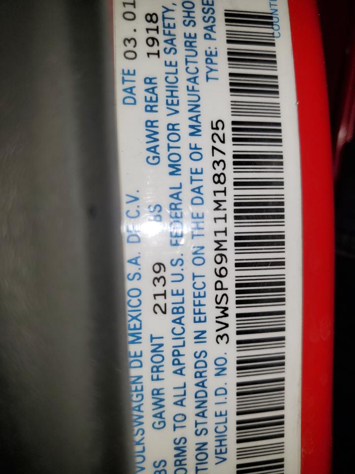 2001 Volkswagen Jetta Gls Tdi VIN: 3VWSP69M11M183725 Lot: 78109864