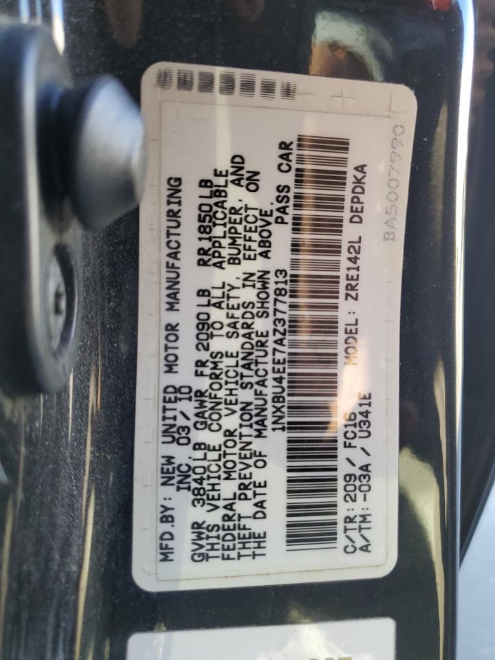 2010 Toyota Corolla Base VIN: 1NXBU4EE7AZ377813 Lot: 76825974