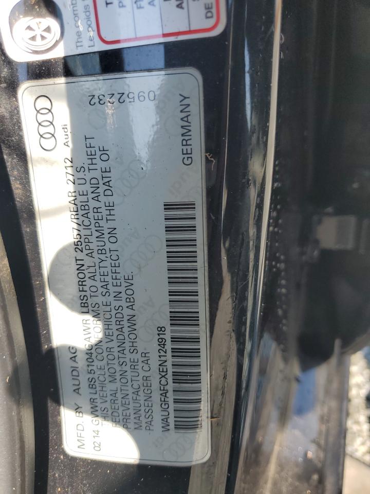 2014 Audi A6 Premium Plus VIN: WAUGFAFCXEN124918 Lot: 74691074