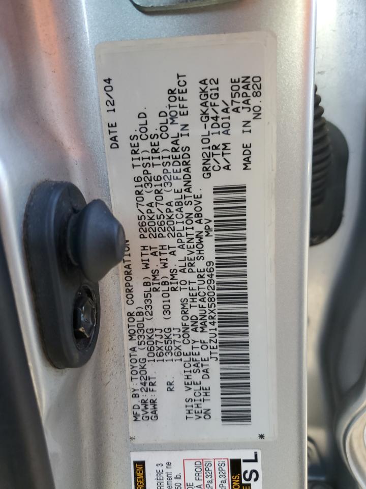 JTEZU14RX58029469 2005 Toyota 4Runner Sr5