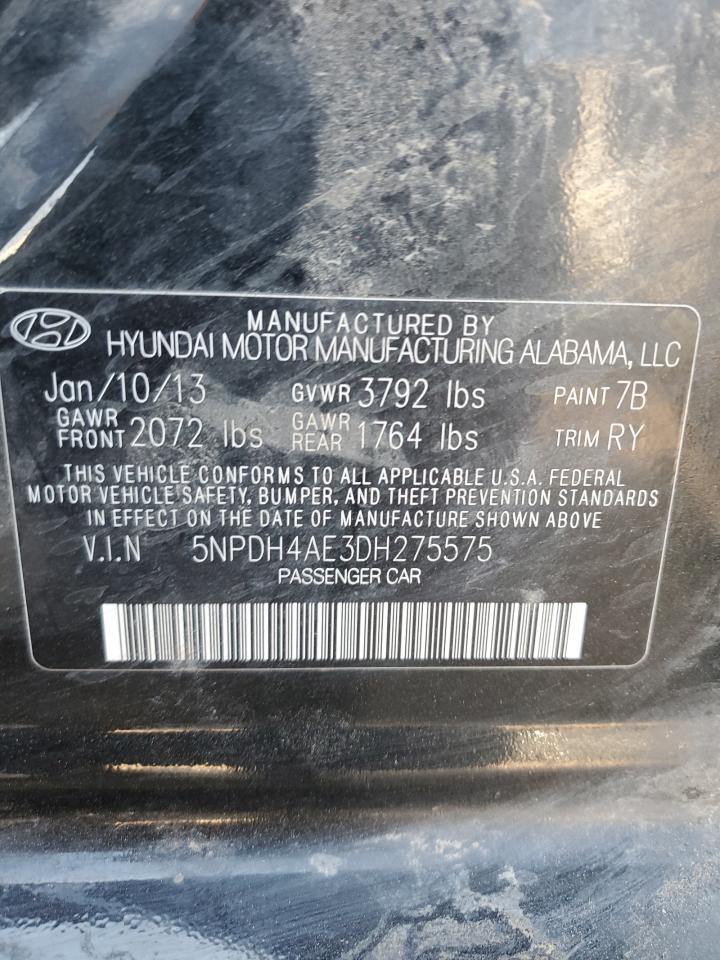 5NPDH4AE3DH275575 2013 Hyundai Elantra Gls