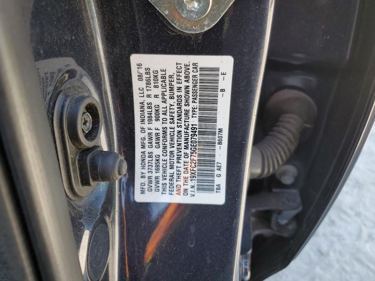 19XFC2F75GE079491 2016 HONDA CIVIC - Image 12