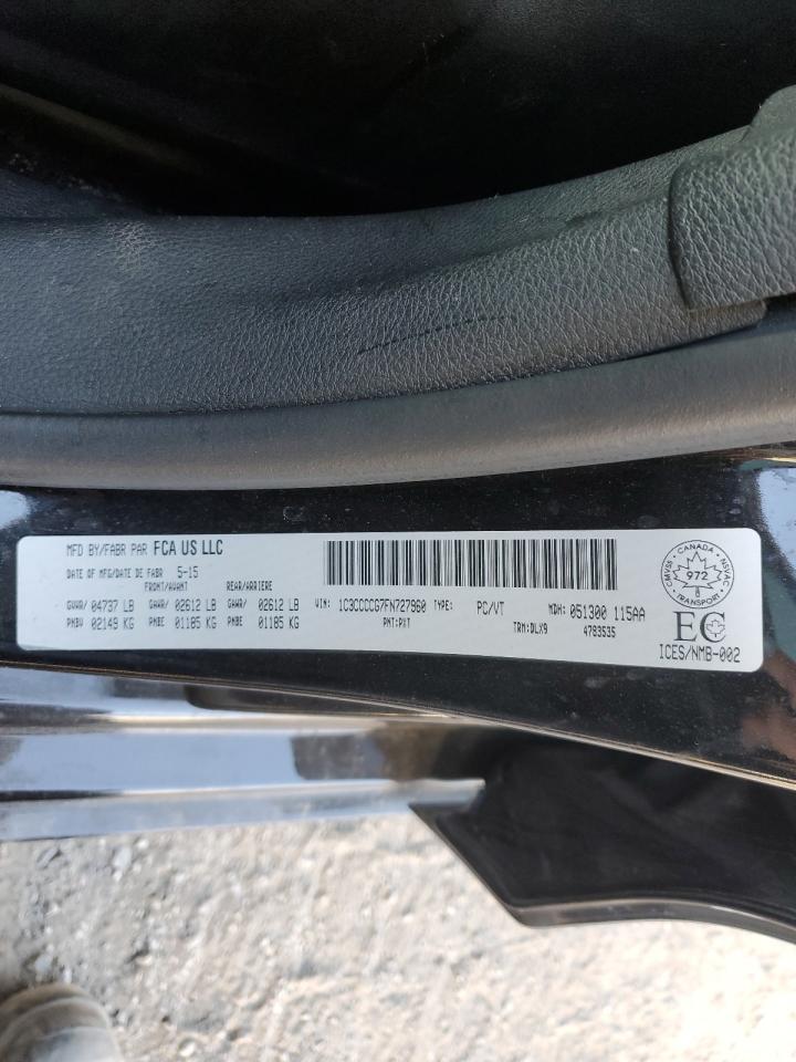 2015 Chrysler 200 C VIN: 1C3CCCCG7FN727960 Lot: 75710284