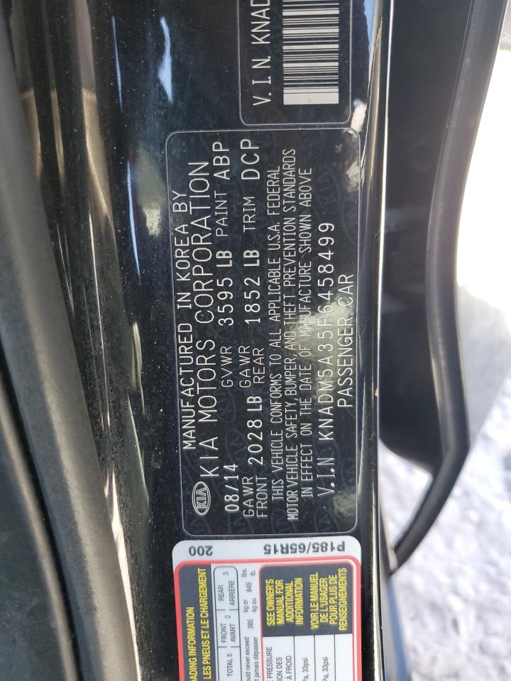 KNADM5A35F6458499 2015 Kia Rio Lx