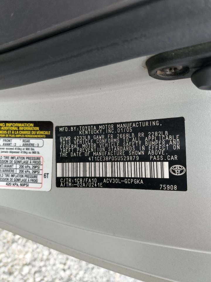 4T1CE38P05U529879 2005 Toyota Camry Solara Se