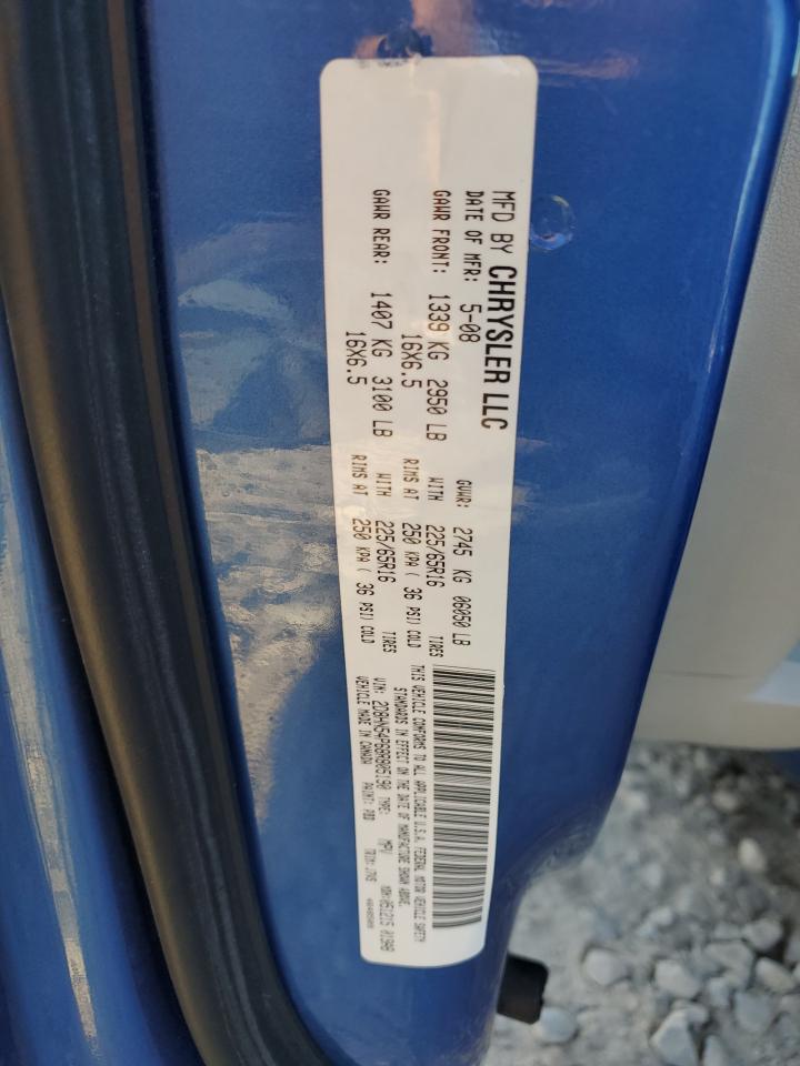 2008 Dodge Grand Caravan Sxt VIN: 2D8HN54P68R805190 Lot: 65405075