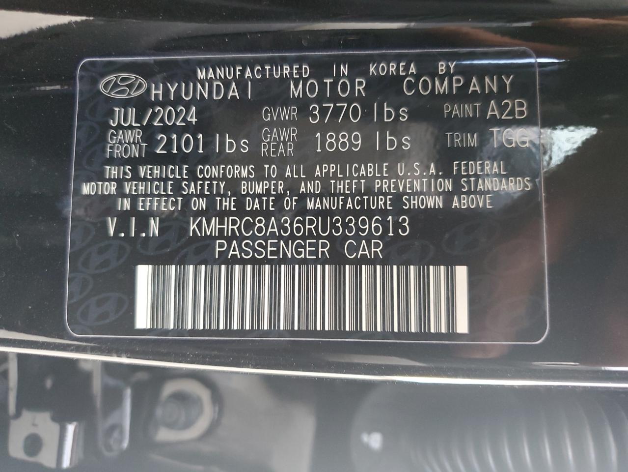 2024 Hyundai Venue Sel VIN: KMHRC8A36RU339613 Lot: 74137014