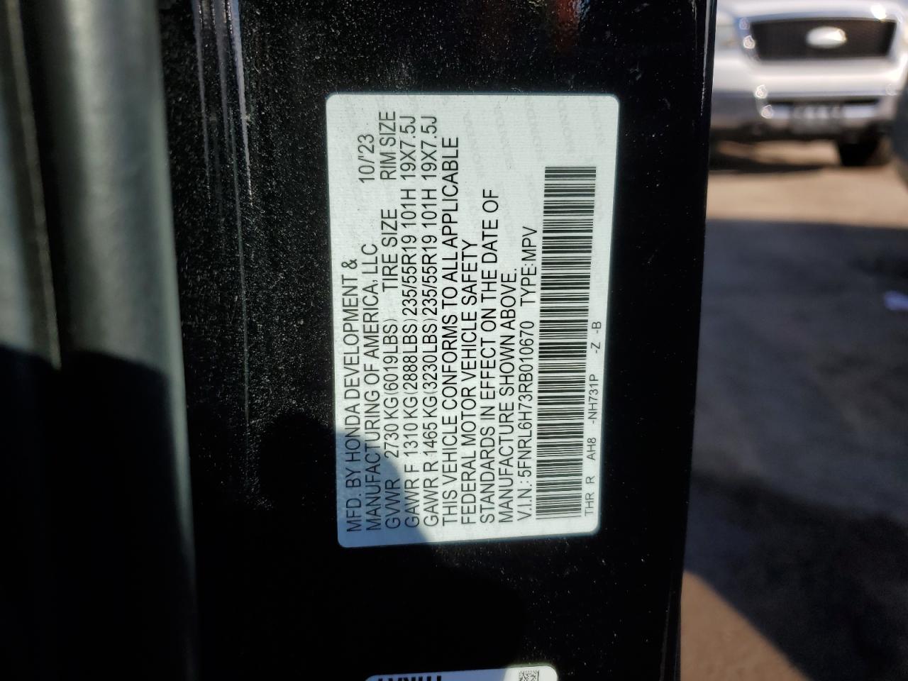 5FNRL6H73RB010670 2024 Honda Odyssey Sport