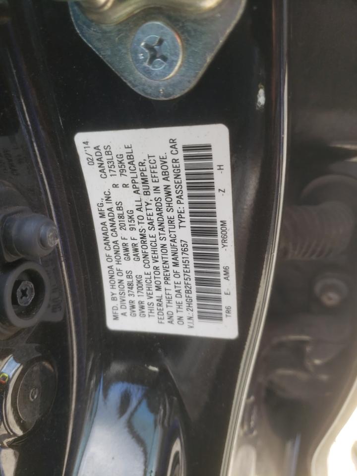 2HGFB2F57EH517657 2014 Honda Civic Lx