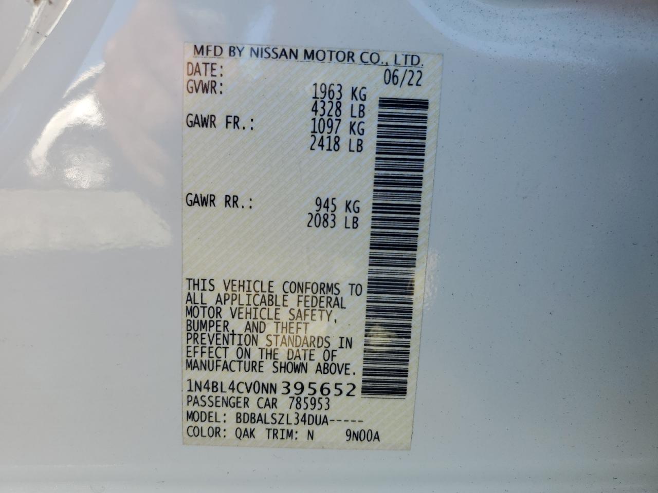 2022 Nissan Altima - Image 12