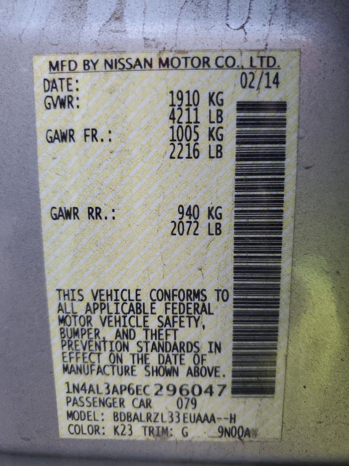 VIN 1N4AL3AP6EC296047 2014 NISSAN ALTIMA no.13