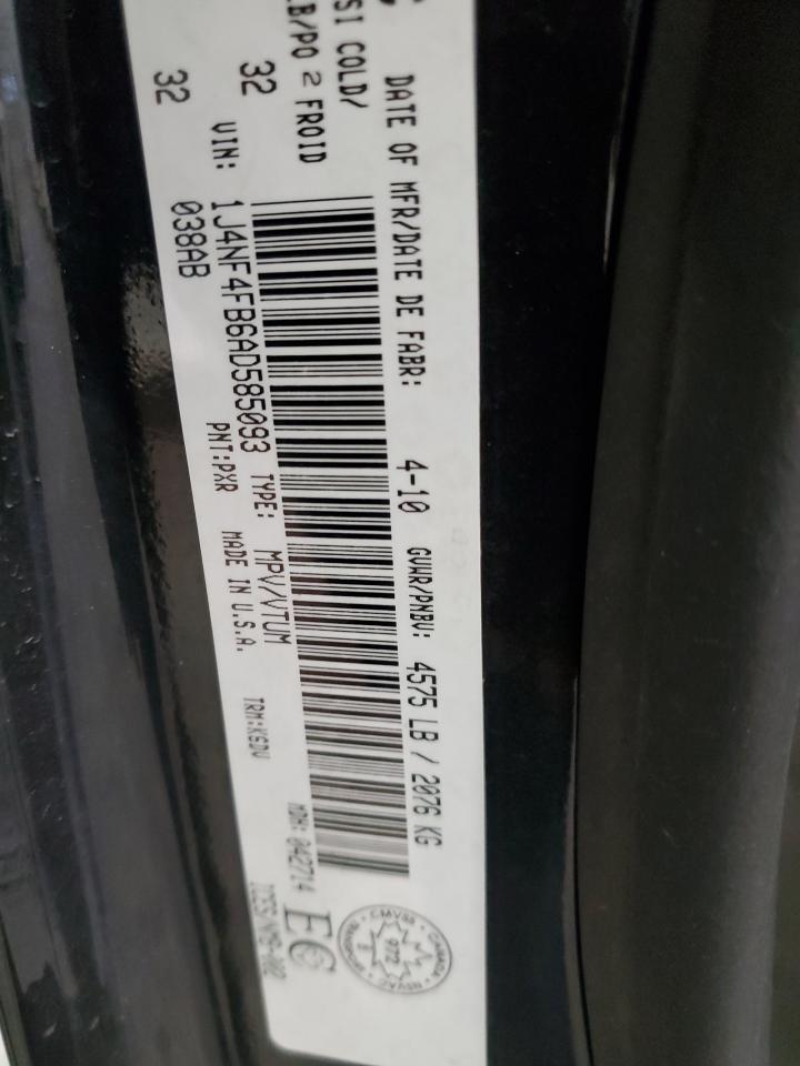 2010 Jeep Compass Sport VIN: 1J4NF4FB6AD585093 Lot: 78242624