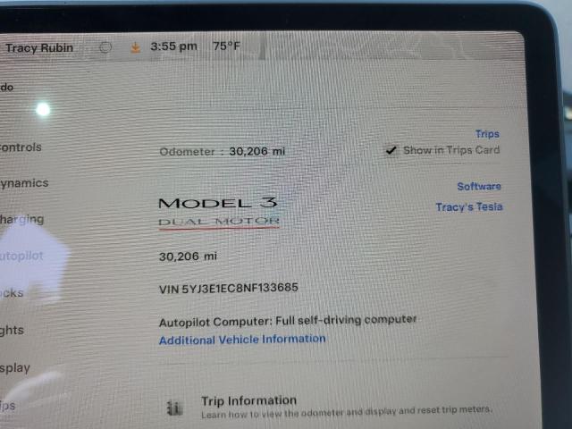 5YJ3E1EC8NF133685 Tesla Model 3  9