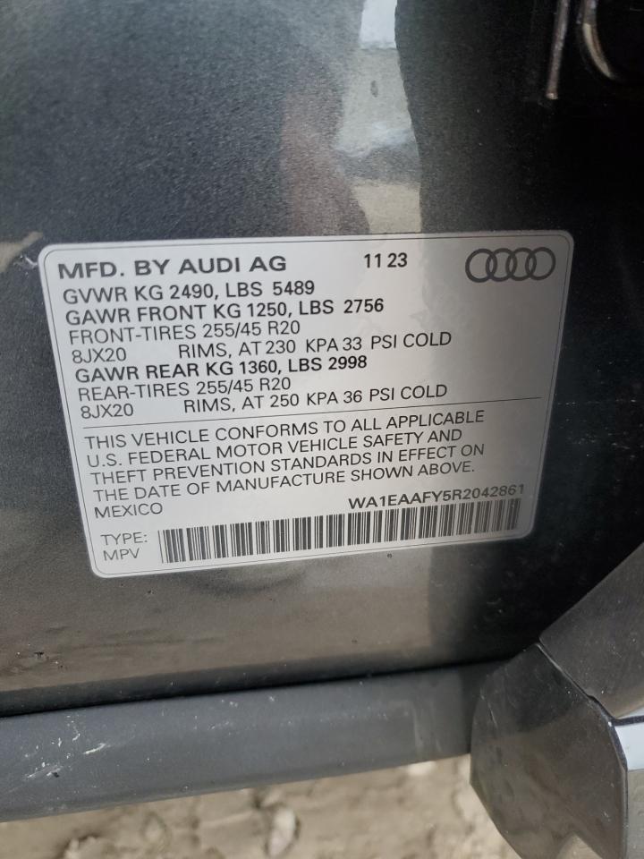 2024 Audi Q5 Premium Plus 45 VIN: WA1EAAFY5R2042861 Lot: 75005734