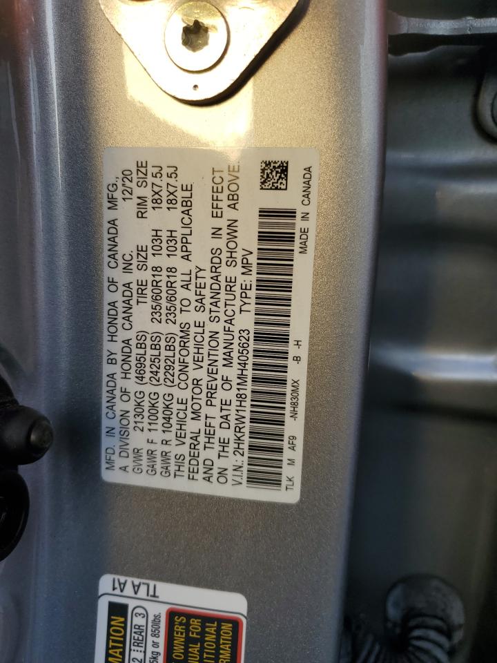 2HKRW1H81MH405623 2021 Honda Cr-V Exl