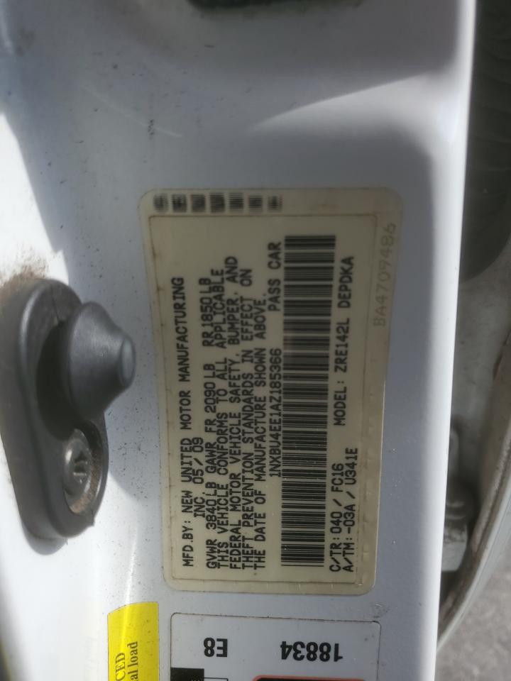 1NXBU4EE1AZ185366 2010 Toyota Corolla Base