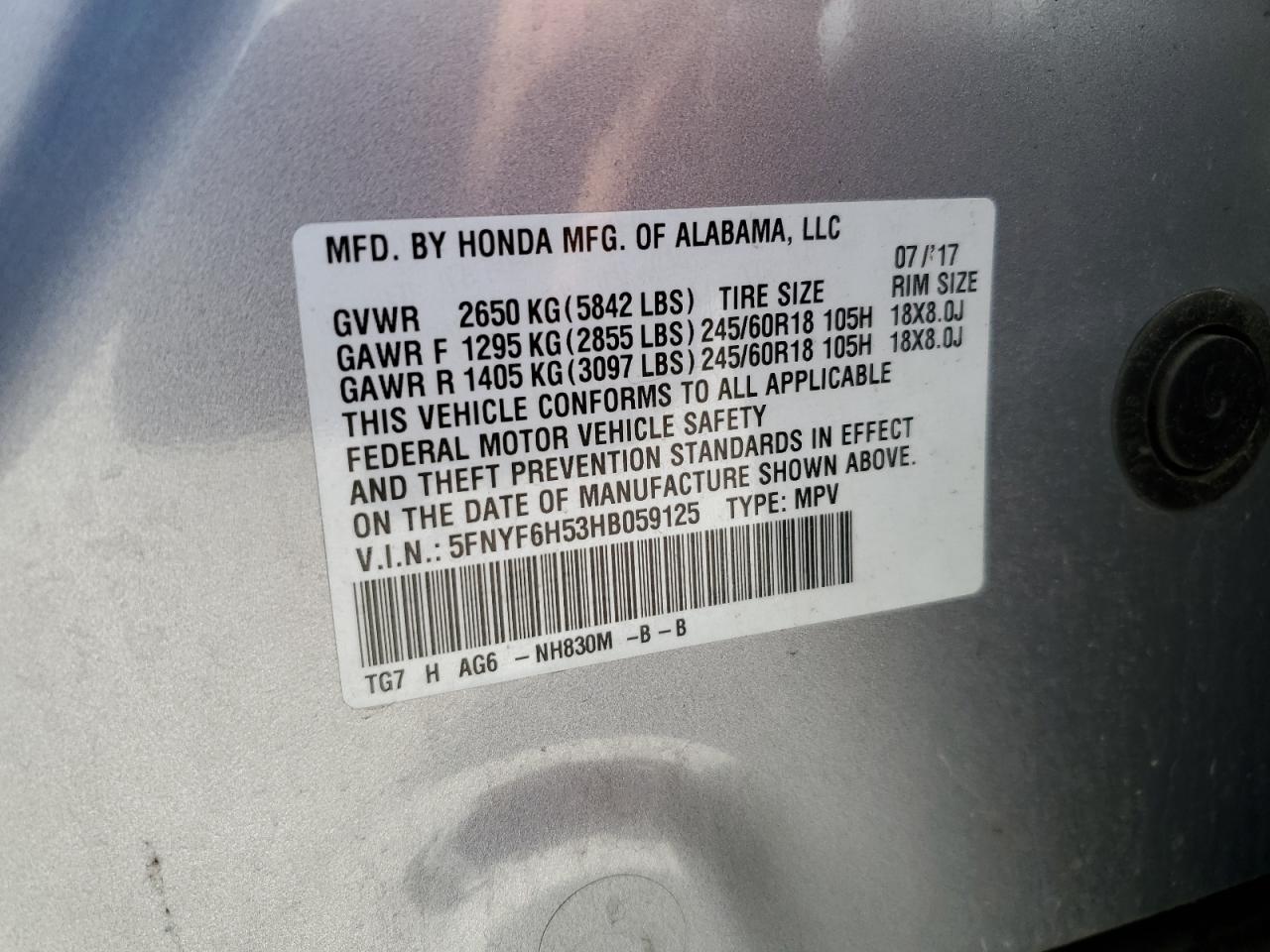 2017 Honda Pilot - Image 13