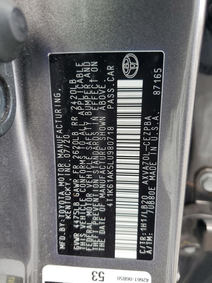 4T1K61AK5LU980718 2020 Toyota Camry Xse