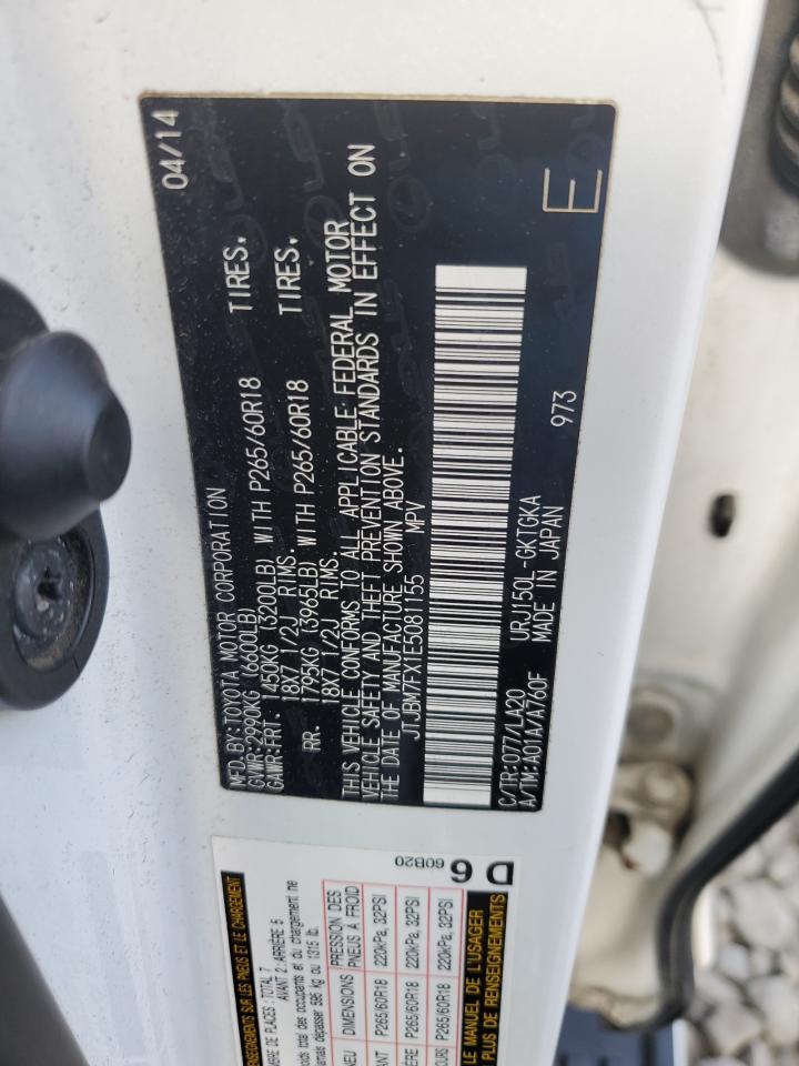 JTJBM7FX1E5081155 2014 Lexus Gx 460