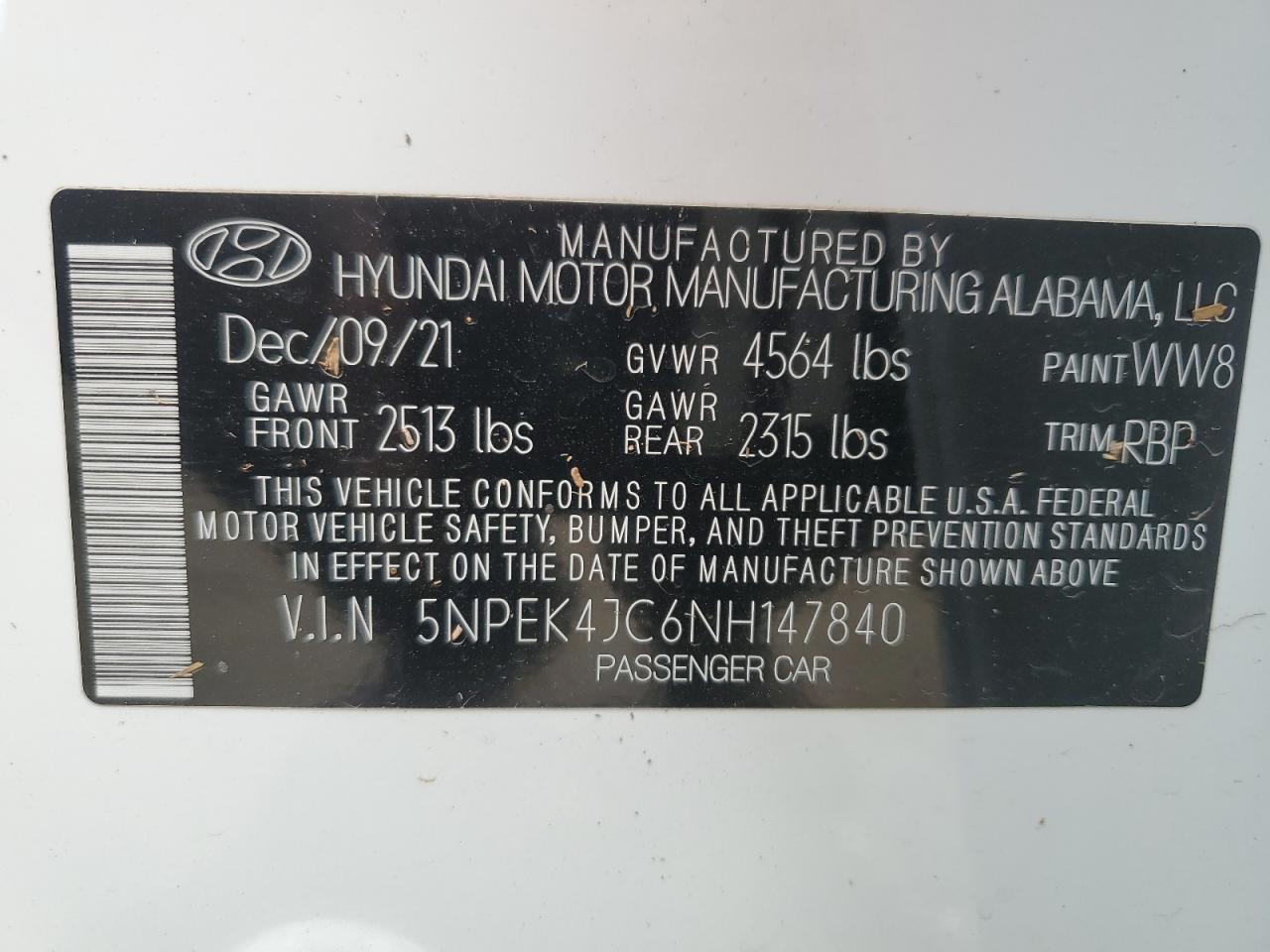 2022 Hyundai Sonata N Line VIN: 5NPEK4JC6NH147840 Lot: 77559174