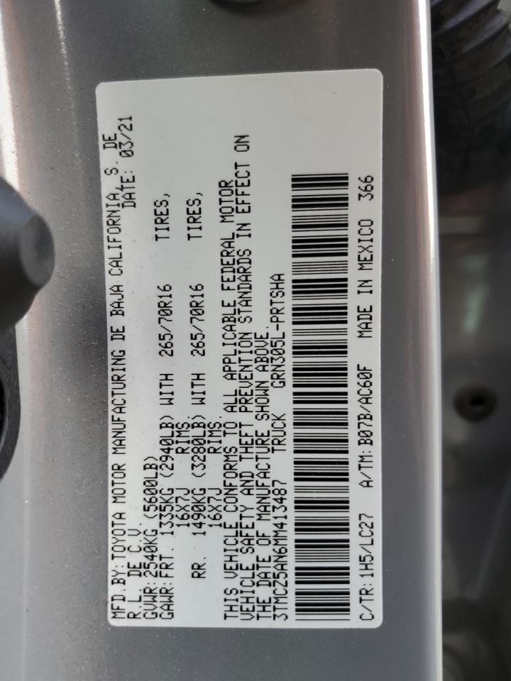 2021 Toyota Tacoma Double Cab VIN: 3TMCZ5AN6MM413487 Lot: 76611154