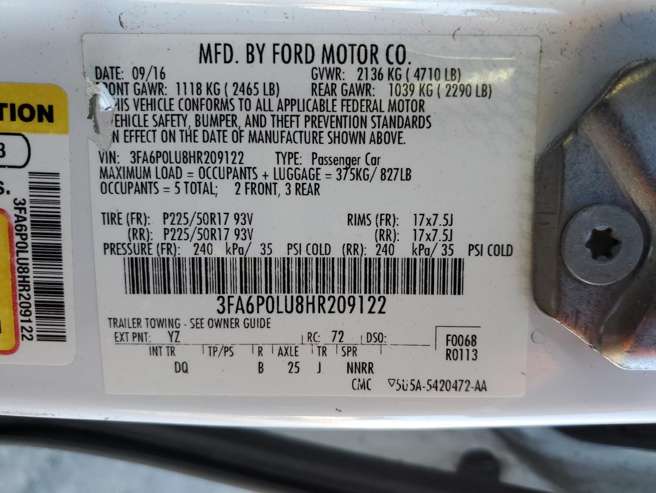 2017 Ford Fusion - Image 13