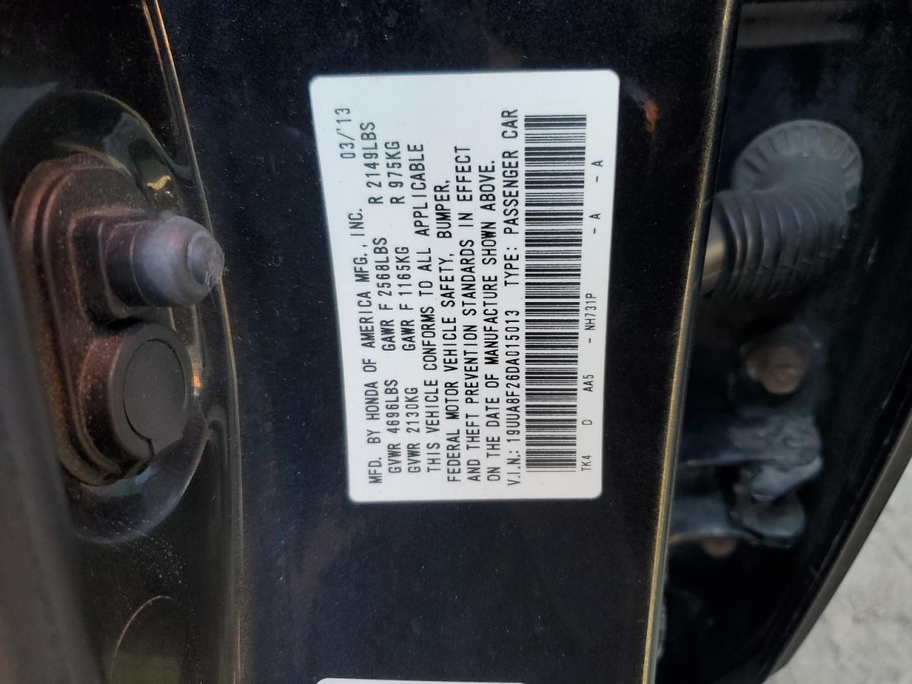 VIN 19UUA8F26DA015013 2013 ACURA TL no.12