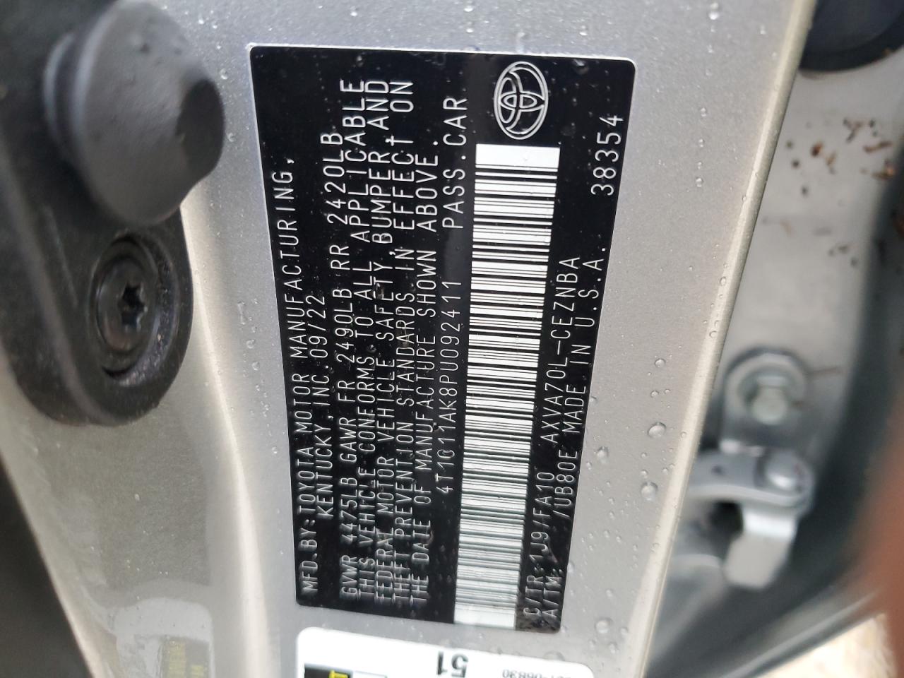 4T1C11AK8PU092411 2023 TOYOTA CAMRY - Image 13