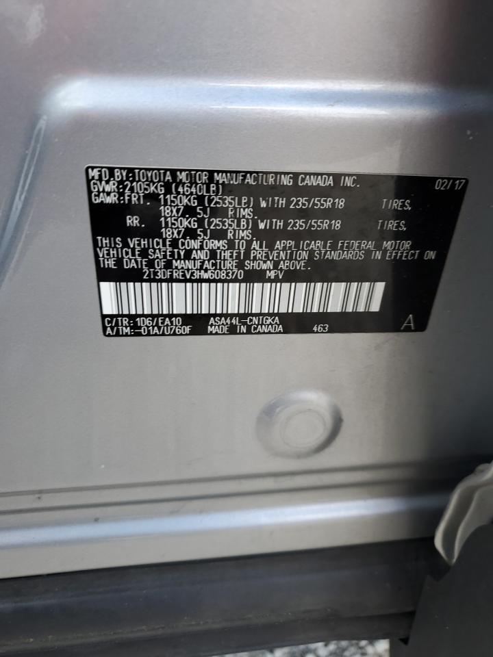 2T3DFREV3HW608370 2017 TOYOTA RAV 4 - Image 13