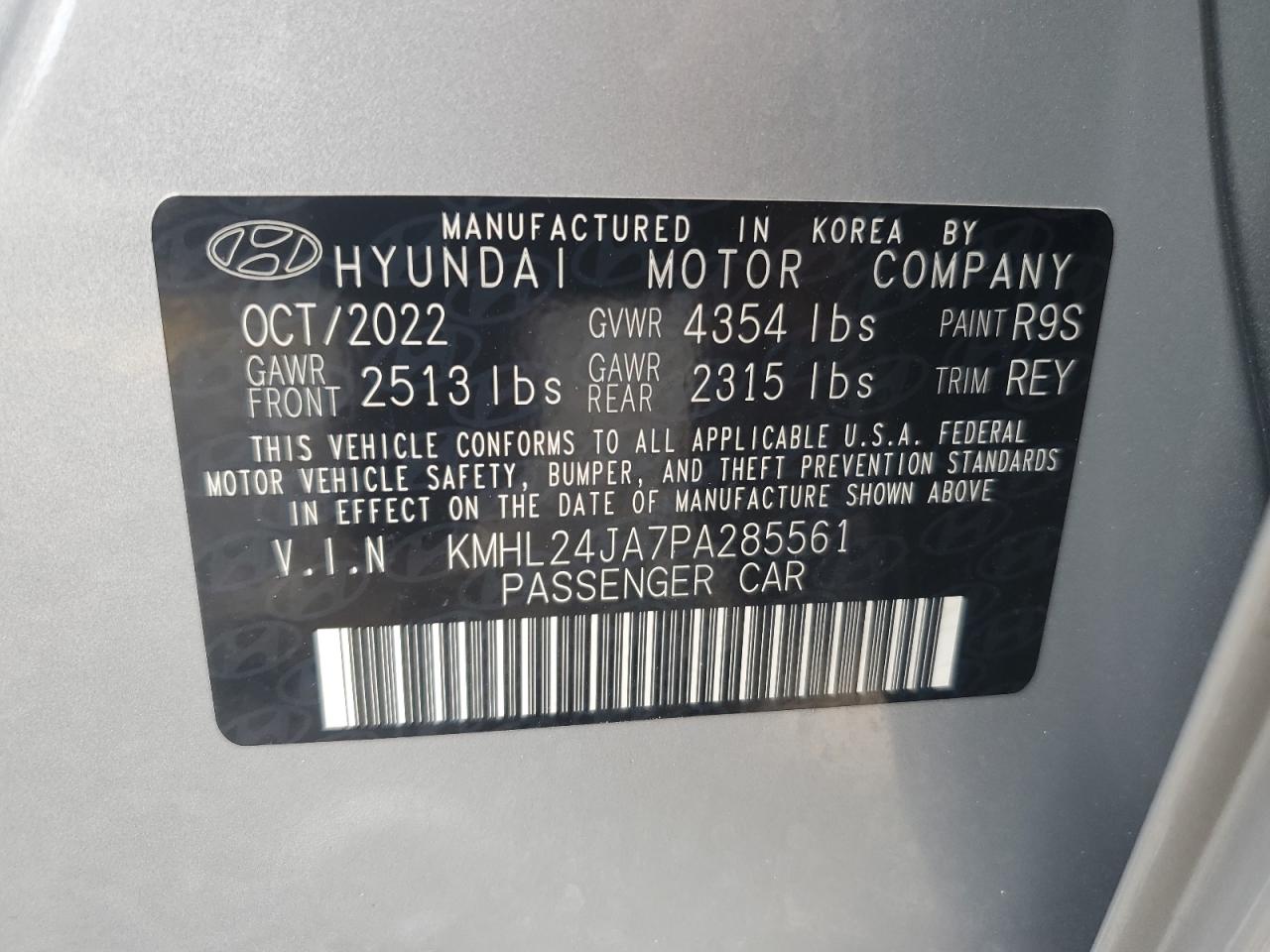 KMHL24JA7PA285561 2023 Hyundai Sonata Se