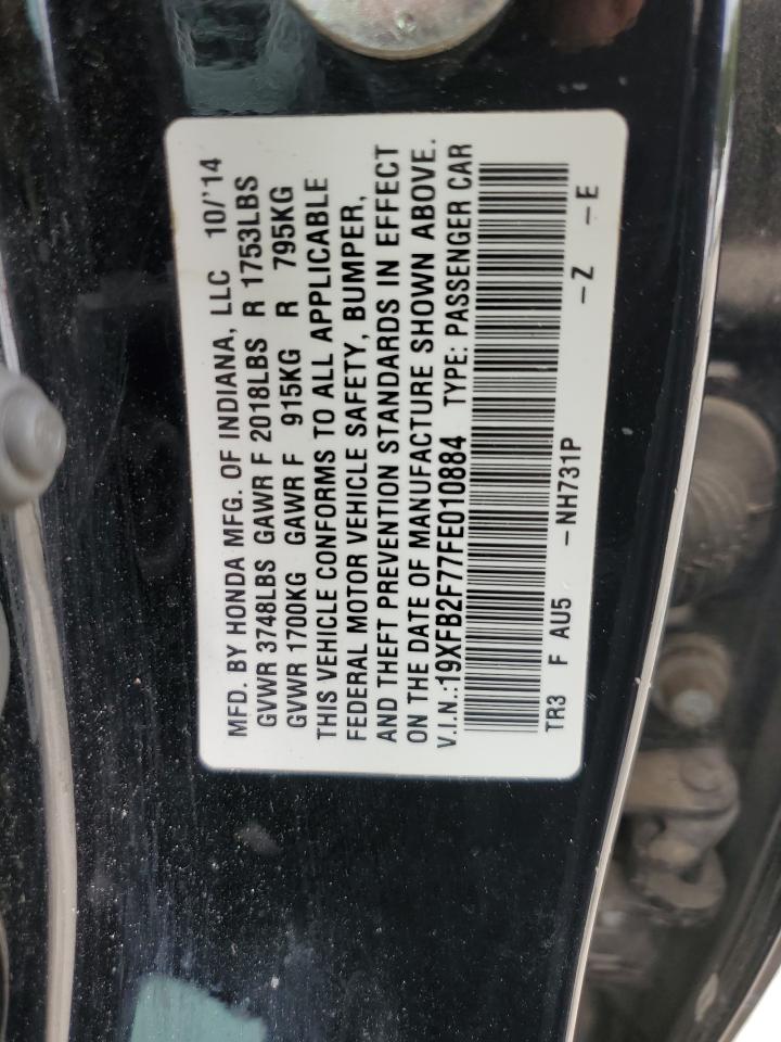 19XFB2F77FE010884 2015 Honda Civic Se 19XFB2F77FE010884 2015 Honda Civic Se