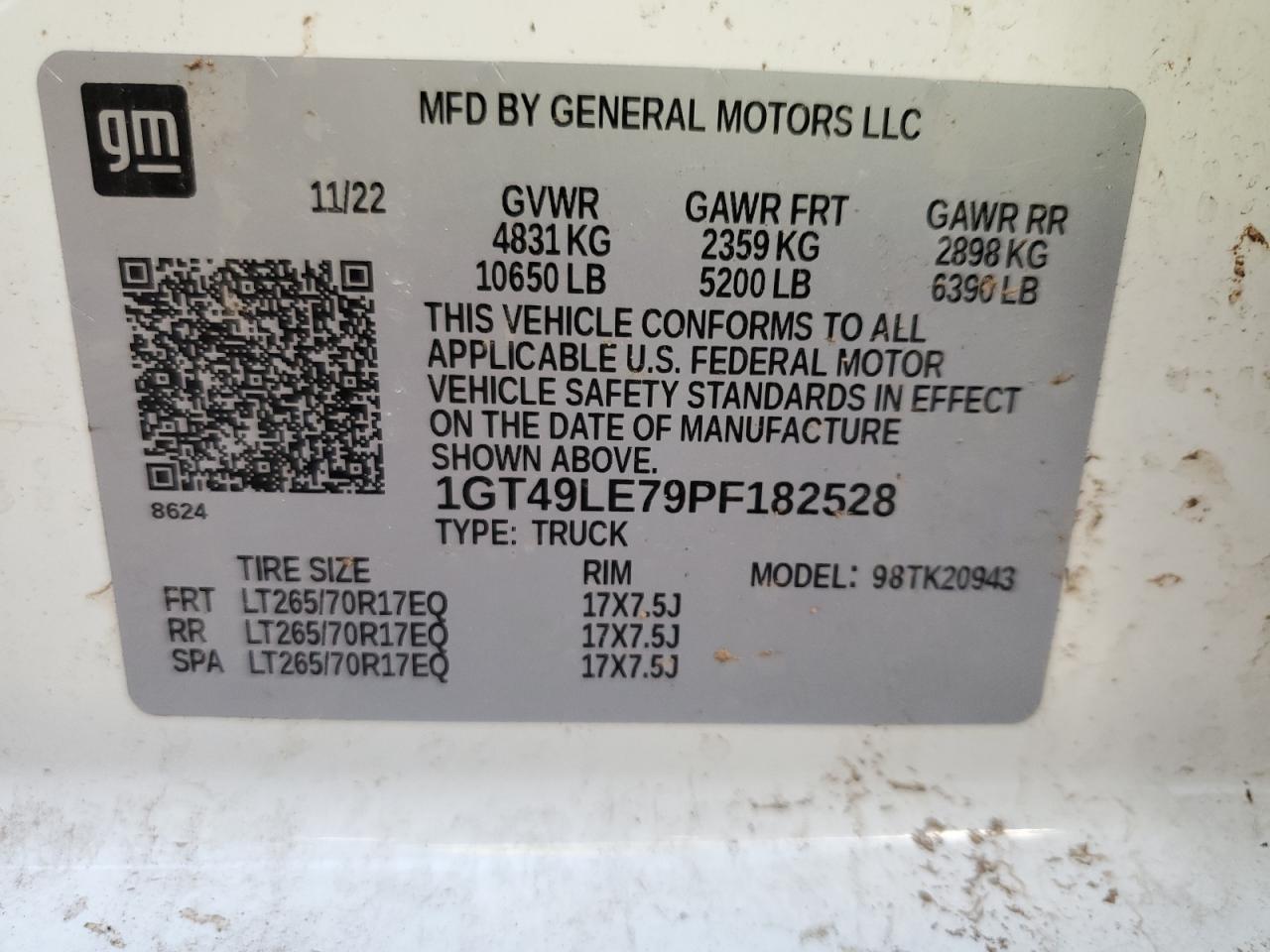 1GT49LE79PF182528 2023 GMC Sierra K2500 Heavy Duty