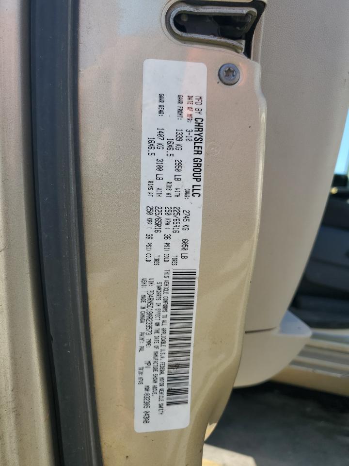 2010 Dodge Grand Caravan Sxt VIN: 2D4RN5D18AR239573 Lot: 76110944