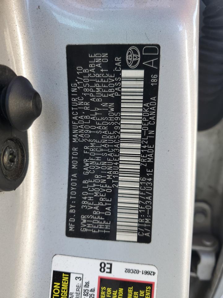 2T1BU4EE3AC529295 2010 Toyota Corolla Base