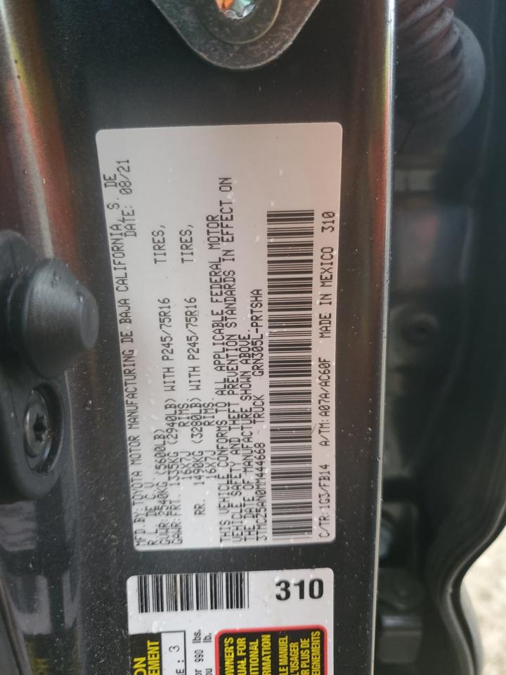 3TMCZ5AN0MM444668 2021 Toyota Tacoma Double Cab