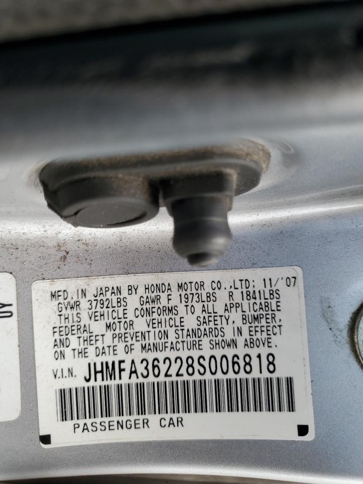 JHMFA36228S006818 2008 Honda Civic Hybrid