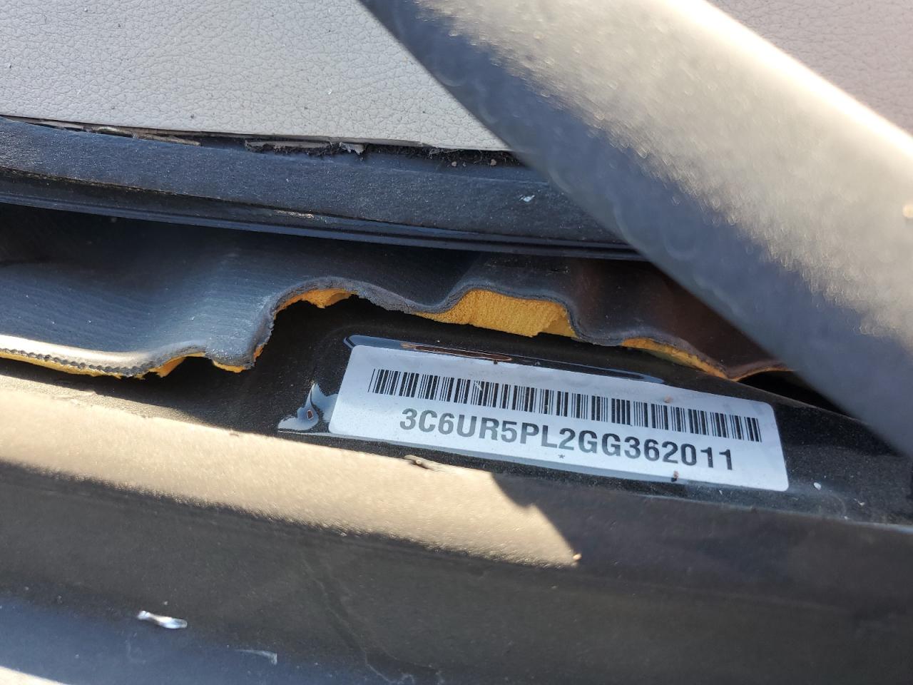 2016 Ram 2500 Longhorn VIN: 3C6UR5PL2GG362011 Lot: 75616554