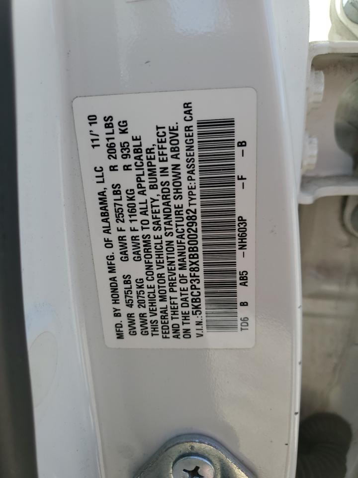 2011 Honda Accord Exl VIN: 5KBCP3F8XBB002982 Lot: 77216824