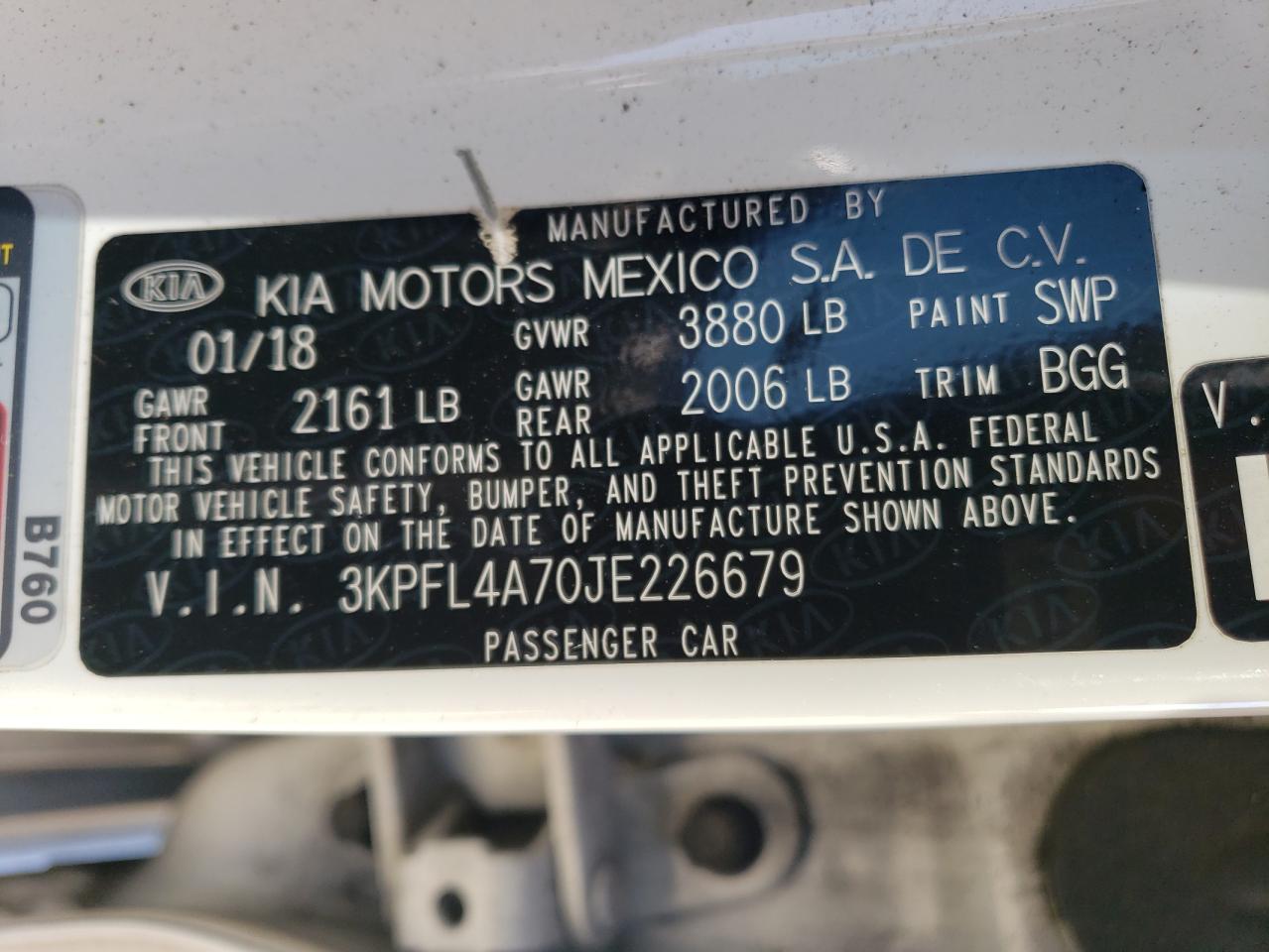 3KPFL4A70JE226679 2018 KIA FORTE - Image 15