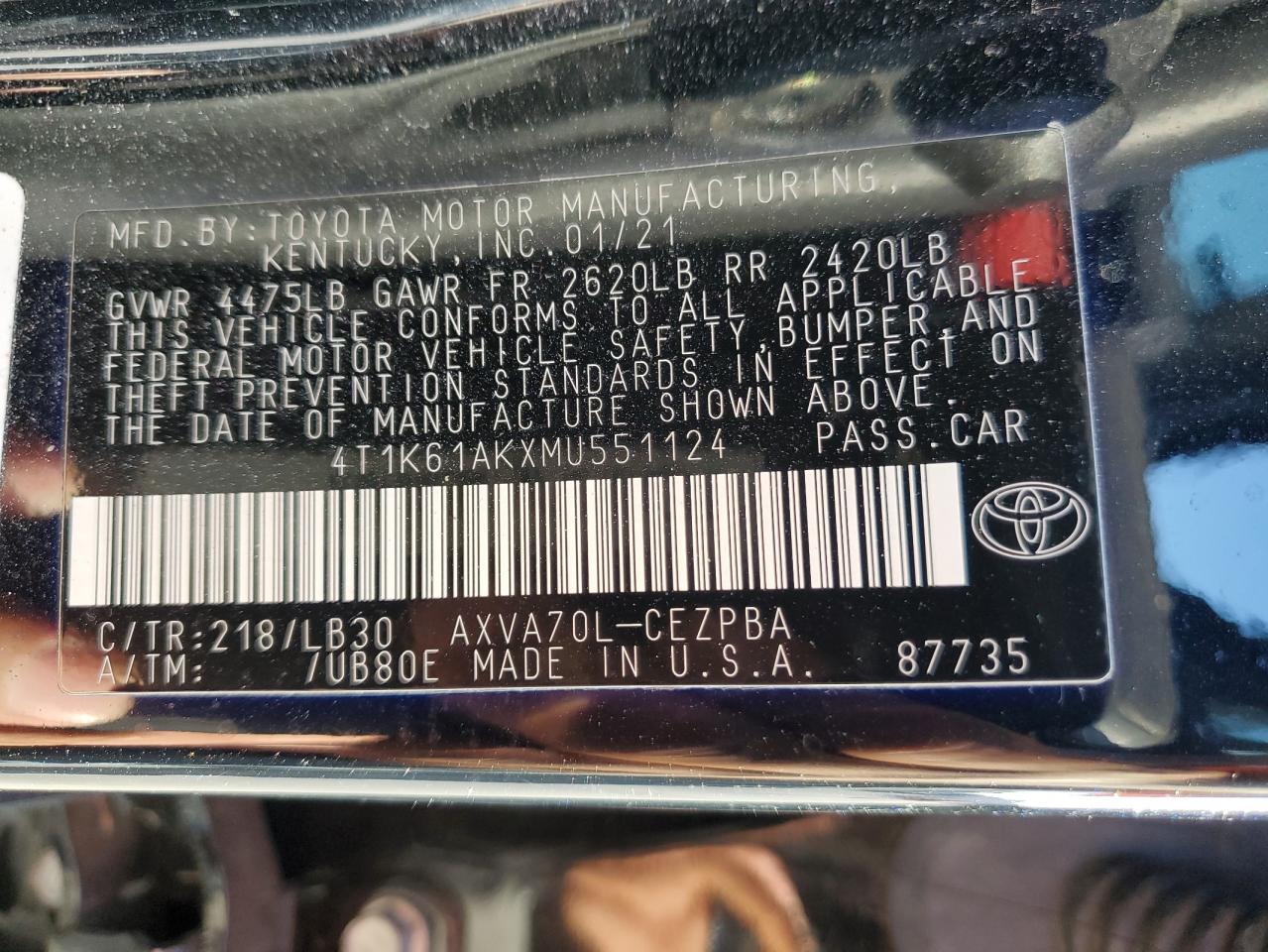 2021 Toyota Camry - Image 13