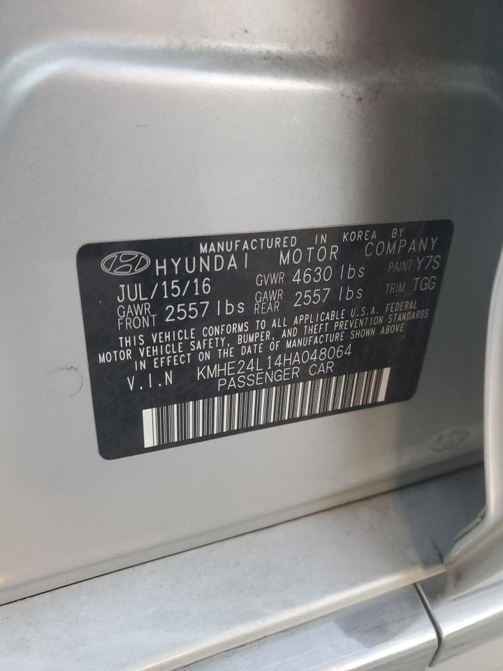 KMHE24L14HA048064 2017 Hyundai Sonata Hybrid