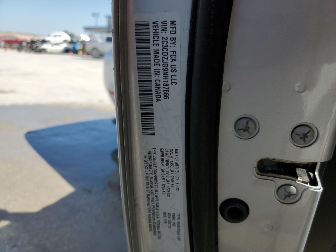 2022 Dodge Challenger Gt VIN: 2C3CDZJG9NH187666 Lot: 74760144