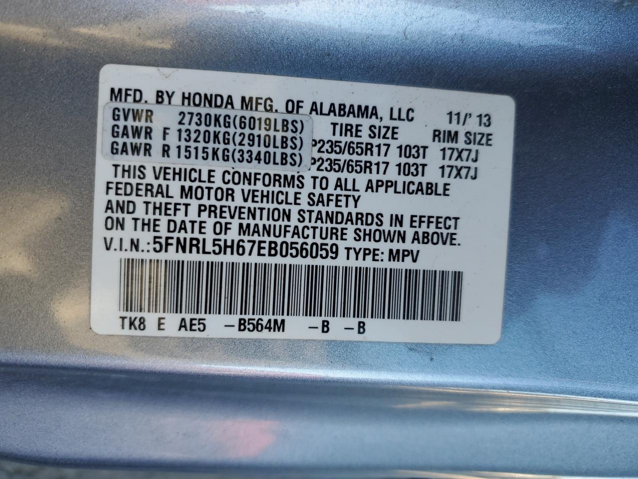 2014 Honda Odyssey - Image 14