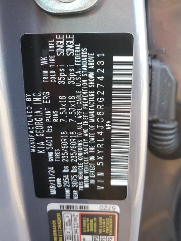 5XYRL4JC8RG274231 Kia Sorento S 14