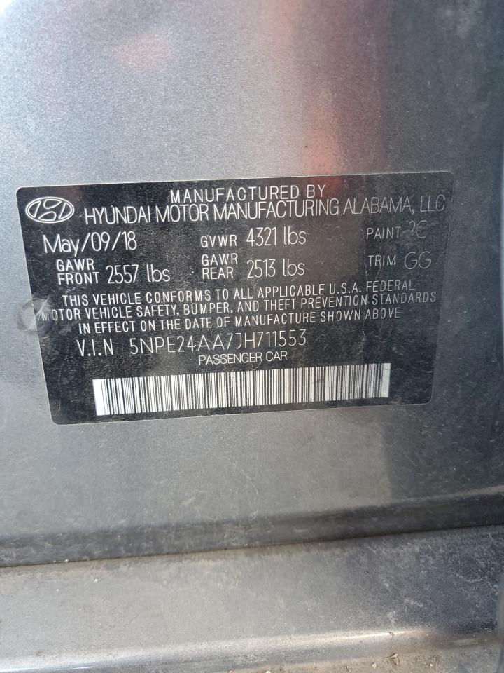 5NPE24AA7JH711553 2018 Hyundai Sonata Eco