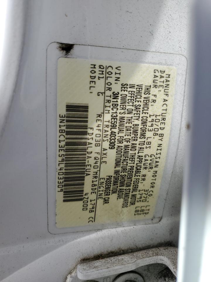 3N1BC13E59L403309 2009 Nissan Versa S